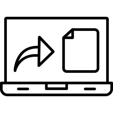 Bilgisayar simgesi. Web için bilgisayar vektör simgelerinin özet çizimi. beyaz arkaplanda izole