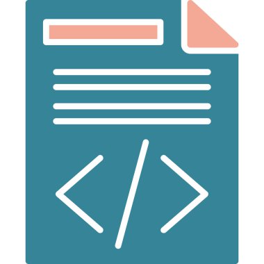 Doldurulmuş dış hat biçiminde kod kodlama geliştirme simgesi