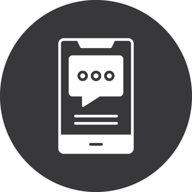 Beyaz arkaplanda sohbet mesajı simgesi izole edildi