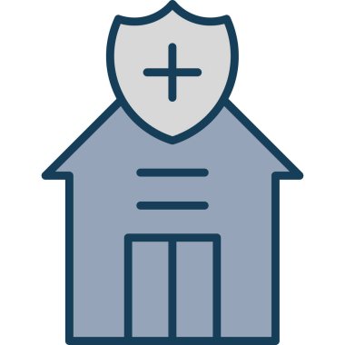 Ev koruma simgesi, vektör çizim