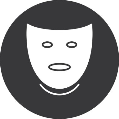 Maske. Web simgesi basit illüstrasyon