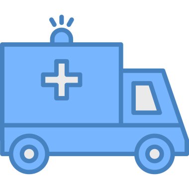 araba ambulansı acil durum simgesi
