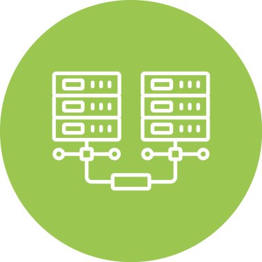 Sunucu Düz Vektör Simgesi