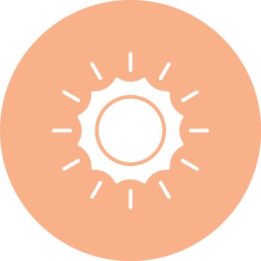 Güneş. Web simgesi basit illüstrasyon