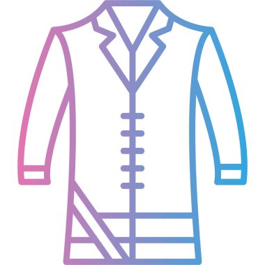 Ceket. Web simgesi basit illüstrasyon