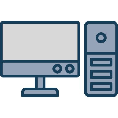 bilgisayar masaüstü izole simge vektör çizim tasarım