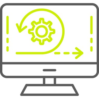 Bilgisayar. Web simgesi basit illüstrasyon