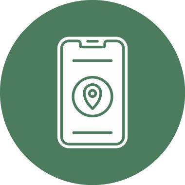 gps simge vektör illüstrasyonu