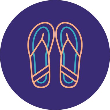 Bir çift terliğin vektör çizimi