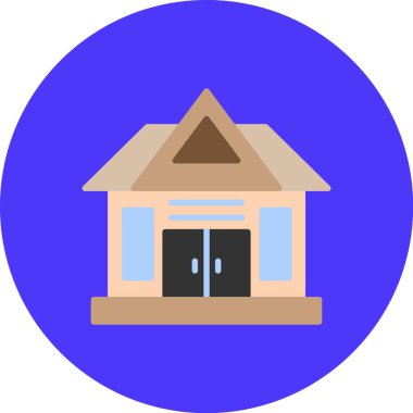 Bina. Web simgesi basit illüstrasyon