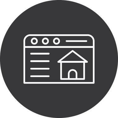 Ev simgesinin vektör illüstrasyonu