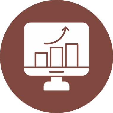 Bar Grafiği. Web simgesi basit illüstrasyon