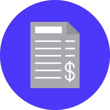 Fatura. Web simgesi basit illüstrasyon