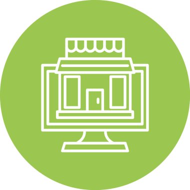 Benzersiz kitaplık vektör satırı simgesi