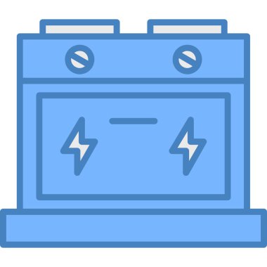 pil enerji ikonu doldurulmuş dış hat biçiminde