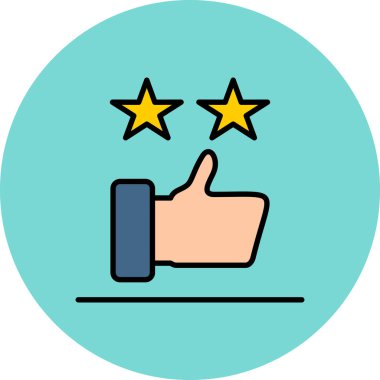 derecelendirme simgesi vektörü İnce çizgi işareti. izole edilmiş sınır sembolü çizimi