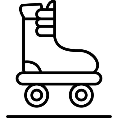 Taslak biçiminde kaykay sporu simgesi