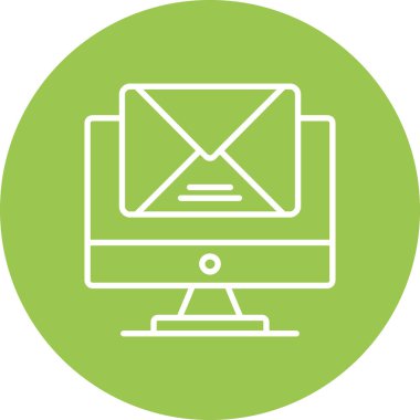 Bilgisayar. Web simgesi basit illüstrasyon