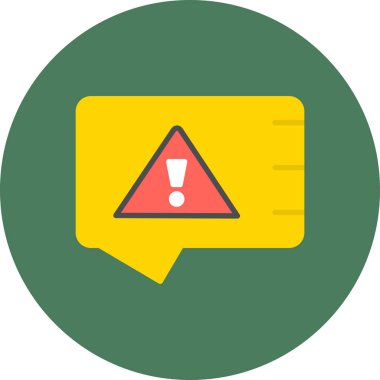 Uyarı mesajı simgesi rozet- biçimi