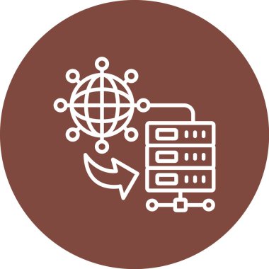 Veri aktarımının vektör simgesi