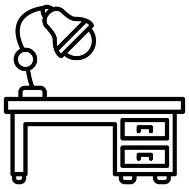 mobilya ikonu vektör illüstrasyonu