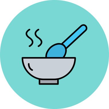 Yemek pişirmek. Web simgesi basit illüstrasyon