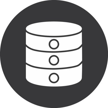 veritabanı. Web simgesi vektör illüstrasyonu