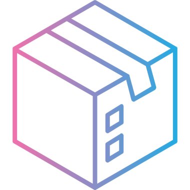 Kutu. Web simgesi basit illüstrasyon