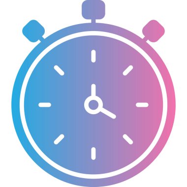 Alarm saat simgesi vektör illüstrasyonu