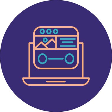 Modern makine simgesinin vektör illüstrasyonu