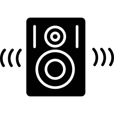 Hoparlör ikon vektörü İnce çizgi işareti. izole edilmiş sembol çizimi