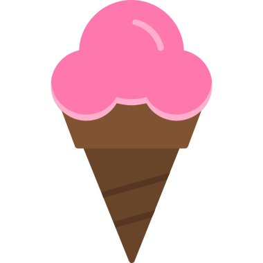 İzole edilmiş lezzetli dondurma ikonu