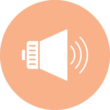 Konuşmacı. Web simgesi basit illüstrasyon