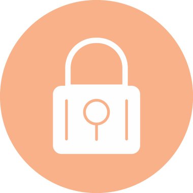 Kilit. Web simgesi basit illüstrasyon