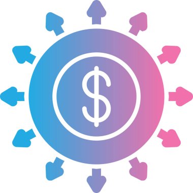 Dolar. Web simgesi, modern biçim