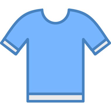 Mavi gömlek, illüstrasyon, beyaz arkaplanda vektör.