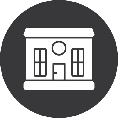 Modern binanın vektör illüstrasyonu