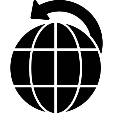 Dünya ikonu. Düz stil. vektör illüstrasyonu