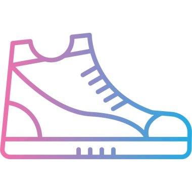 Ayakkabı. Web simgesi basit illüstrasyon