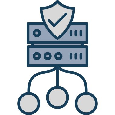 veri koruma simgesi vektör illüstrasyonu