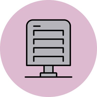 Bilgisayar. Web simgesi basit illüstrasyon