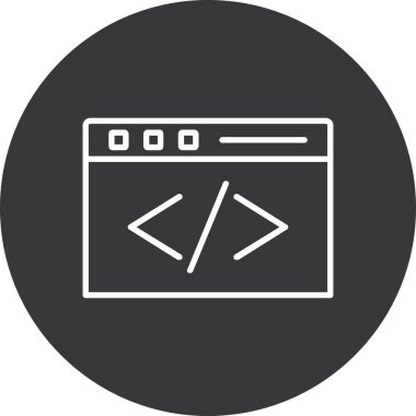 Kodlama vektör simgesi, modern biçim