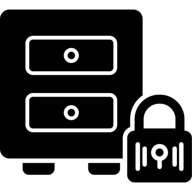 bilgisayar asma kilit simgesi katı biçiminde