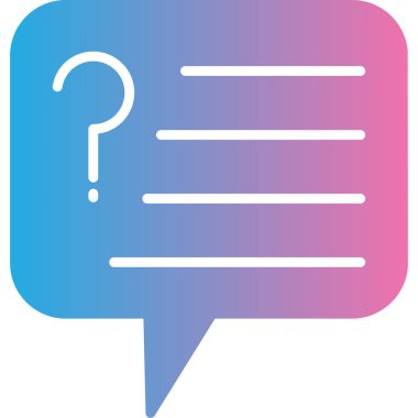 Soru işareti simgesi, basit illüstrasyon