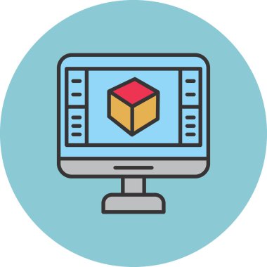 Web renk tasarım vektörü simgesi