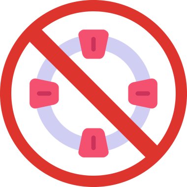 Yasak işaret vektör simgesi modern illüstrasyon yok