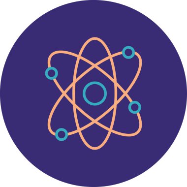 atom simgesi vektör illüstrasyonu