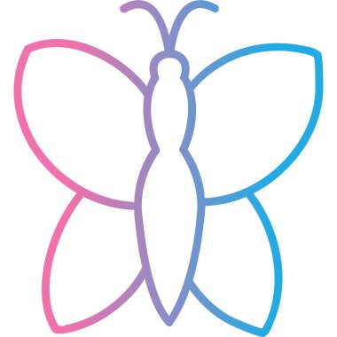 Kelebek simgesi vektör illüstrasyonu