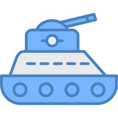 askeri tank vektör simgesi modern basit vektör illüstrasyonu