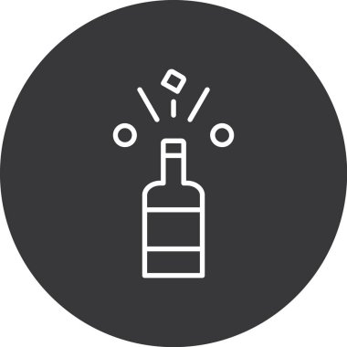 Moda tarzında izole edilmiş alkol içecek simgesi